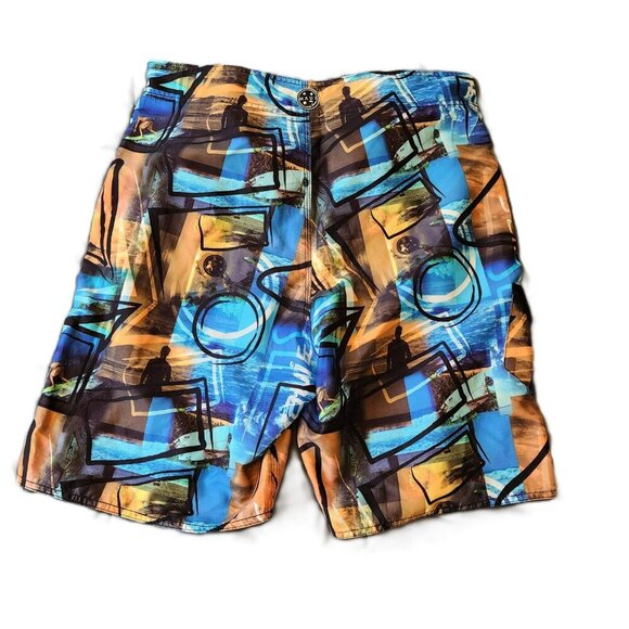 Vintage‎ Maui & Sons Board Shorts Men Size 36W x 22L Drawstring Cargo Pocket - Picture 2 of 7